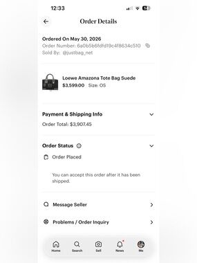 PLEASE CANCEL LOEWE BAG ORDER